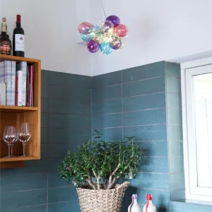 Candeeiro suspenso grande Ø 30cm Multicolorido