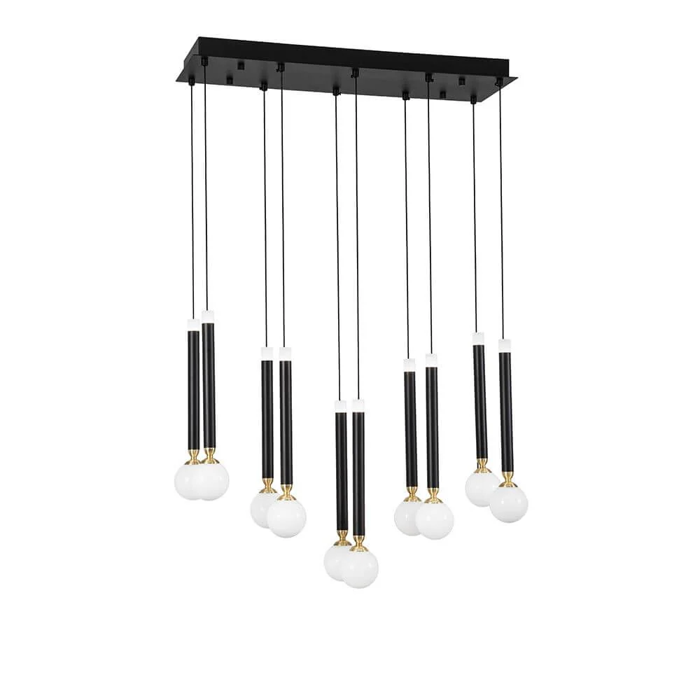 Candeeiro suspenso LED Cayo preto