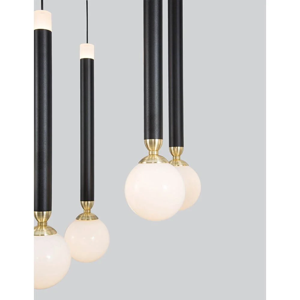 Candeeiro suspenso LED Cayo preto