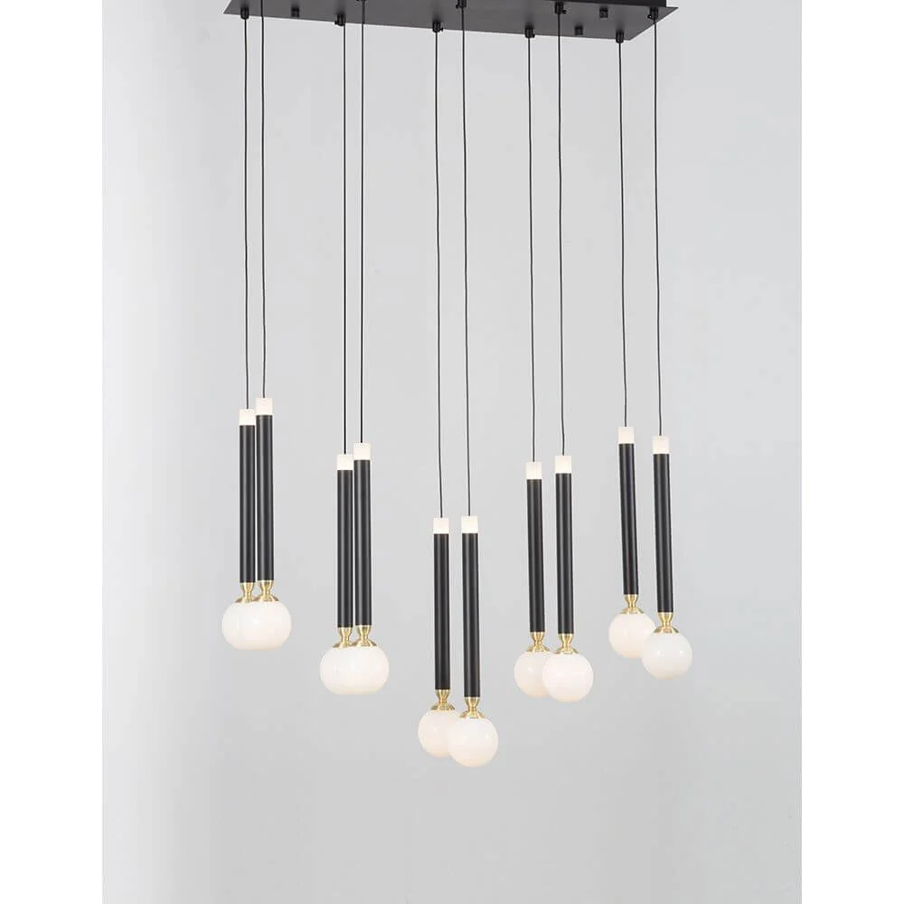 Candeeiro suspenso LED Cayo preto