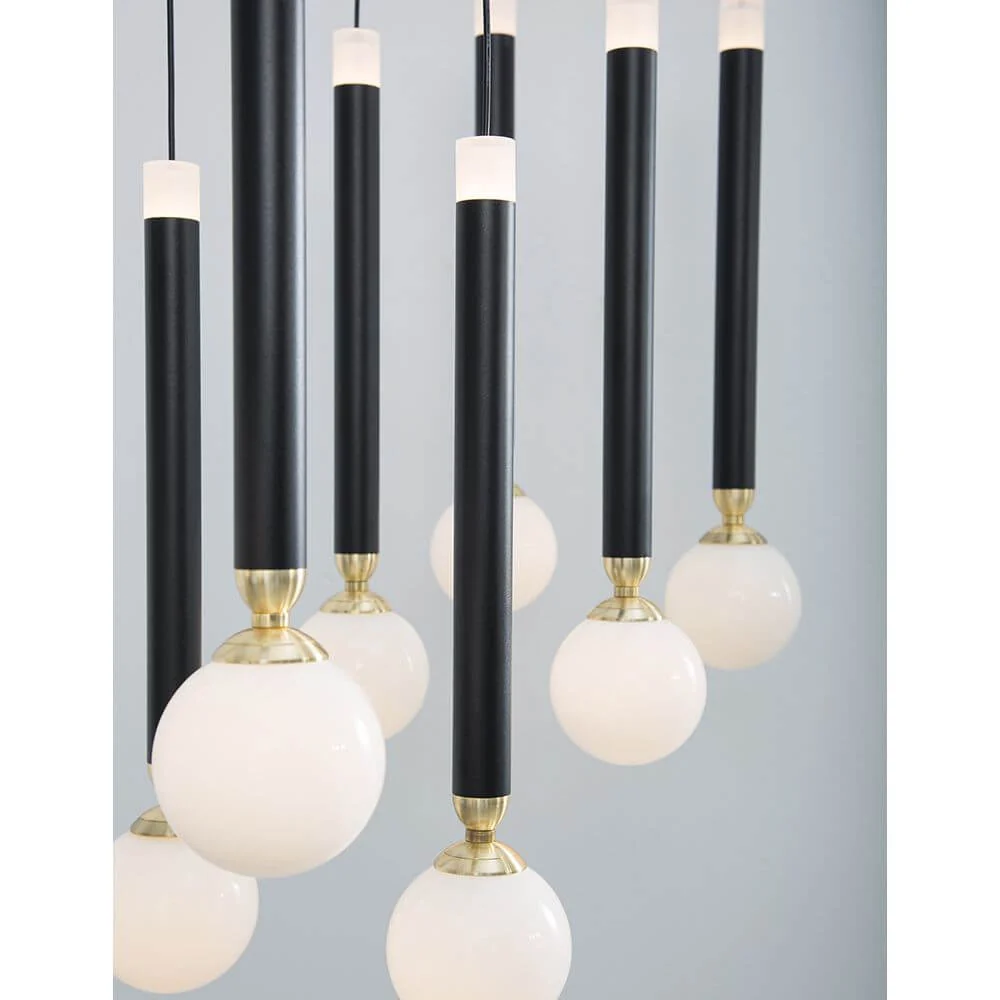 Candeeiro suspenso LED Cayo preto