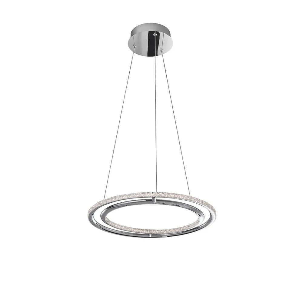 Candeeiro suspenso LED Livorno Ø 45cm cromado