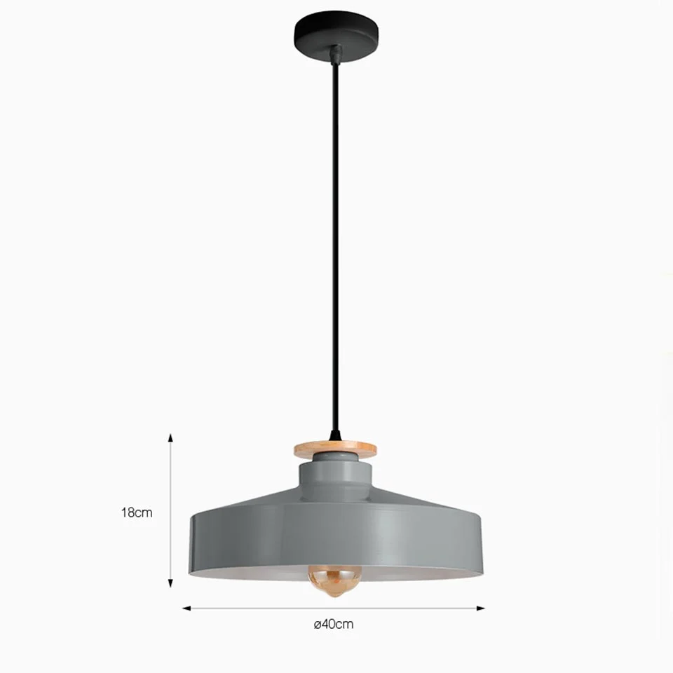 Candeeiro Suspenso MIROA Cinza D.40x18cm