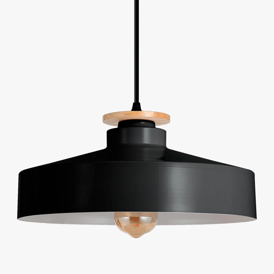Candeeiro Suspenso MIROA Preto D.40x18cm