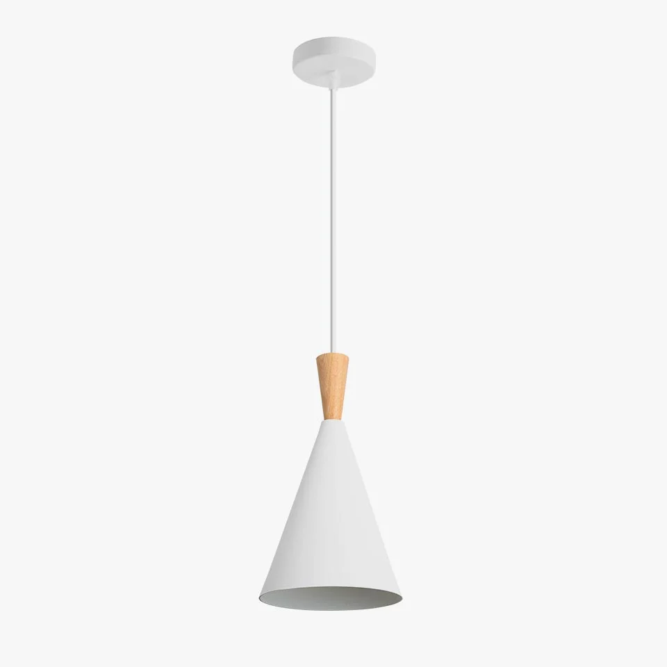 Candeeiro Suspenso PRISMARA Branco D.18.5x36cm