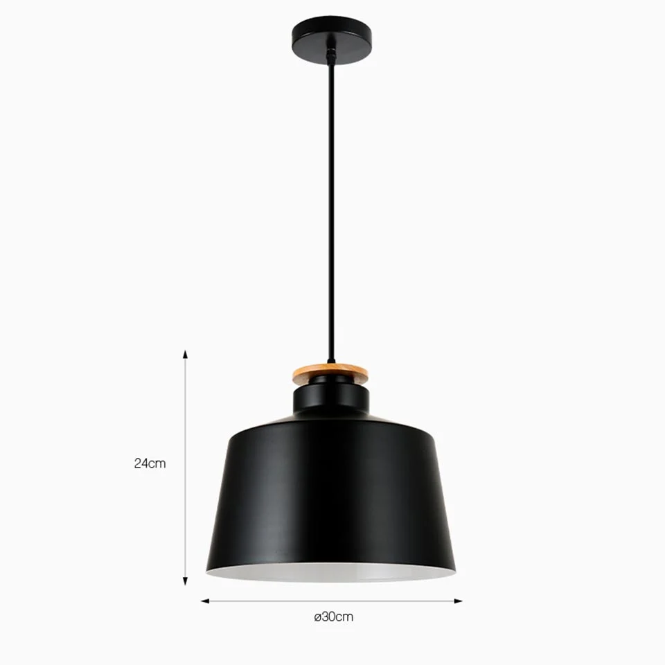 Candeeiro Suspenso SIBILO Preto D.30x24cm