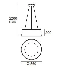 Candeeiro de Tecto Oxygen Amarelo LED Ø560mm Stilnovo 8091
