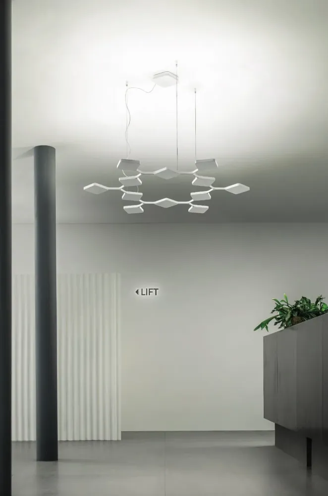 CANDEEIRO DE TECTO Quad LED Branco Stilnovo 8112