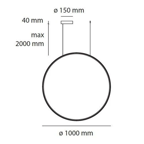 Candeeiro de Tecto Suspenso Artemide Discovery Vertical 100 LED 1993010APP