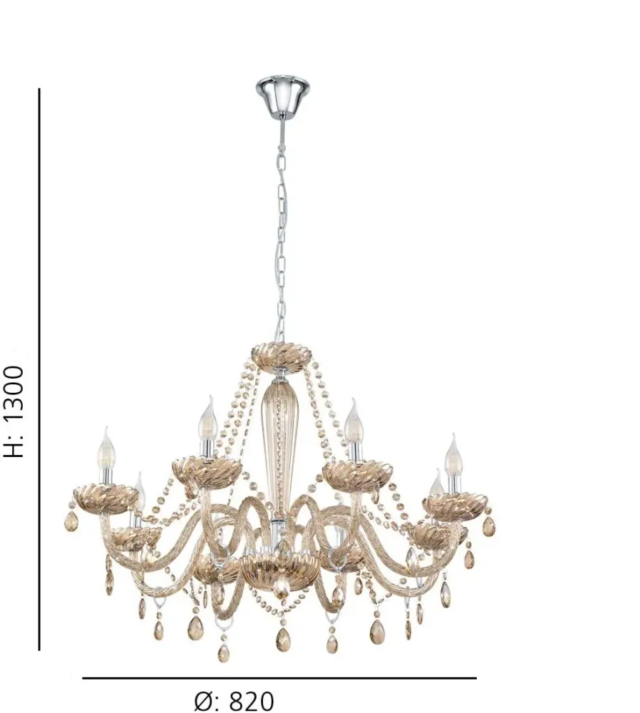 Candeeiro de Tecto Suspenso Eglo Basilano 820mm 39093
