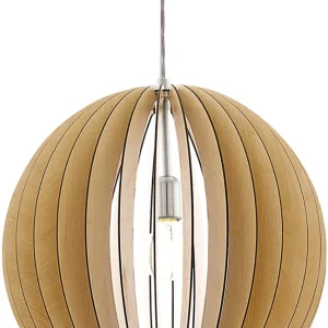 Candeeiro de Tecto Suspenso Eglo Cossano Madeira diâm.Ø500mm 94765