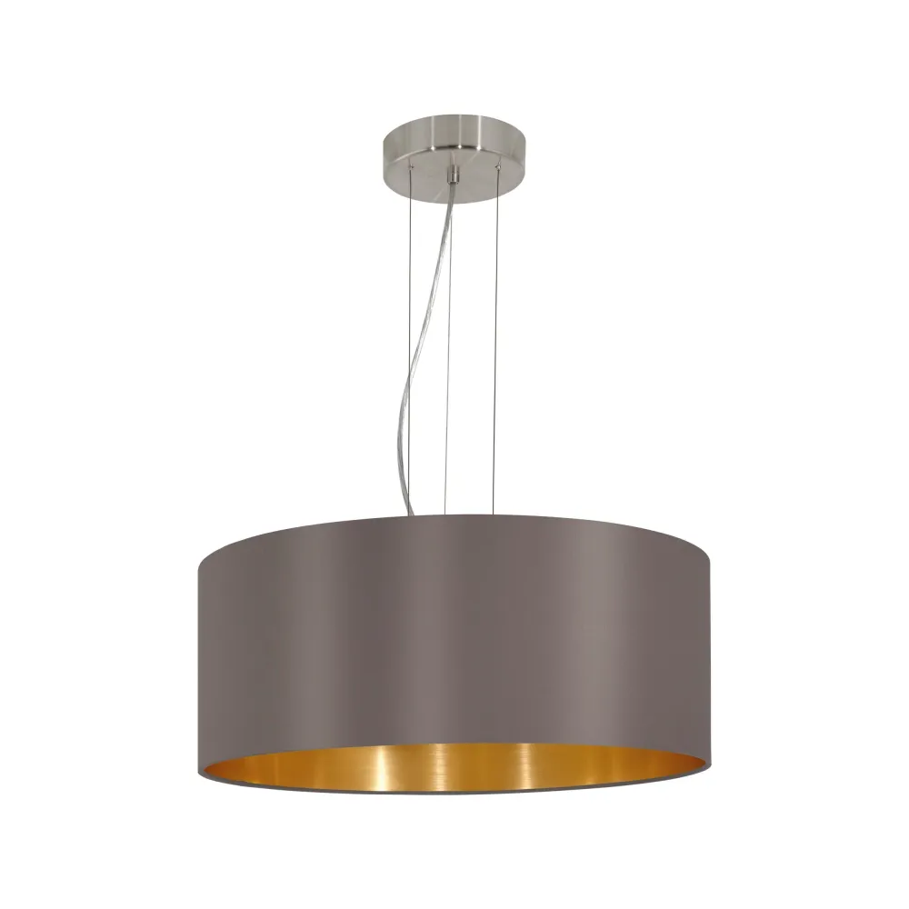 Candeeiro de Tecto Suspenso Eglo Maserlo Cappuccino/Dourado Ø530mm 31608