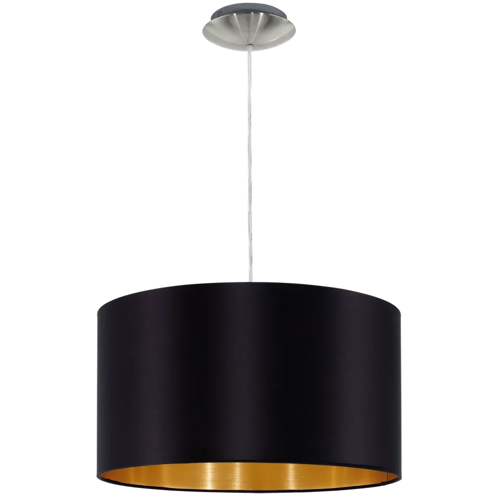 Candeeiro de Tecto Suspenso Eglo Maserlo Preto/Dourado Ø380mm 31599
