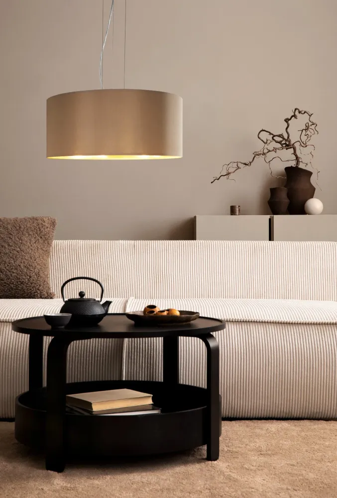 Candeeiro de Tecto Suspenso Eglo Maserlo Toupeira/Dourado Ø530mm 31607