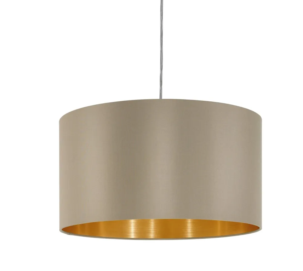 Candeeiro de Tecto Suspenso Eglo Maserlo Toupeira/Dourado Ø380mm 31602