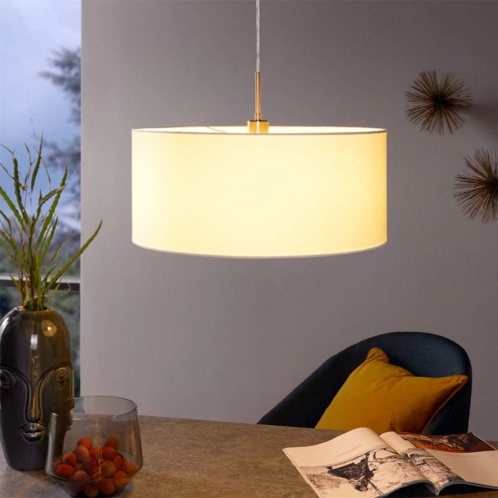 Candeeiro de Tecto Suspenso Eglo Pasteri Branco Ø530mm 31575