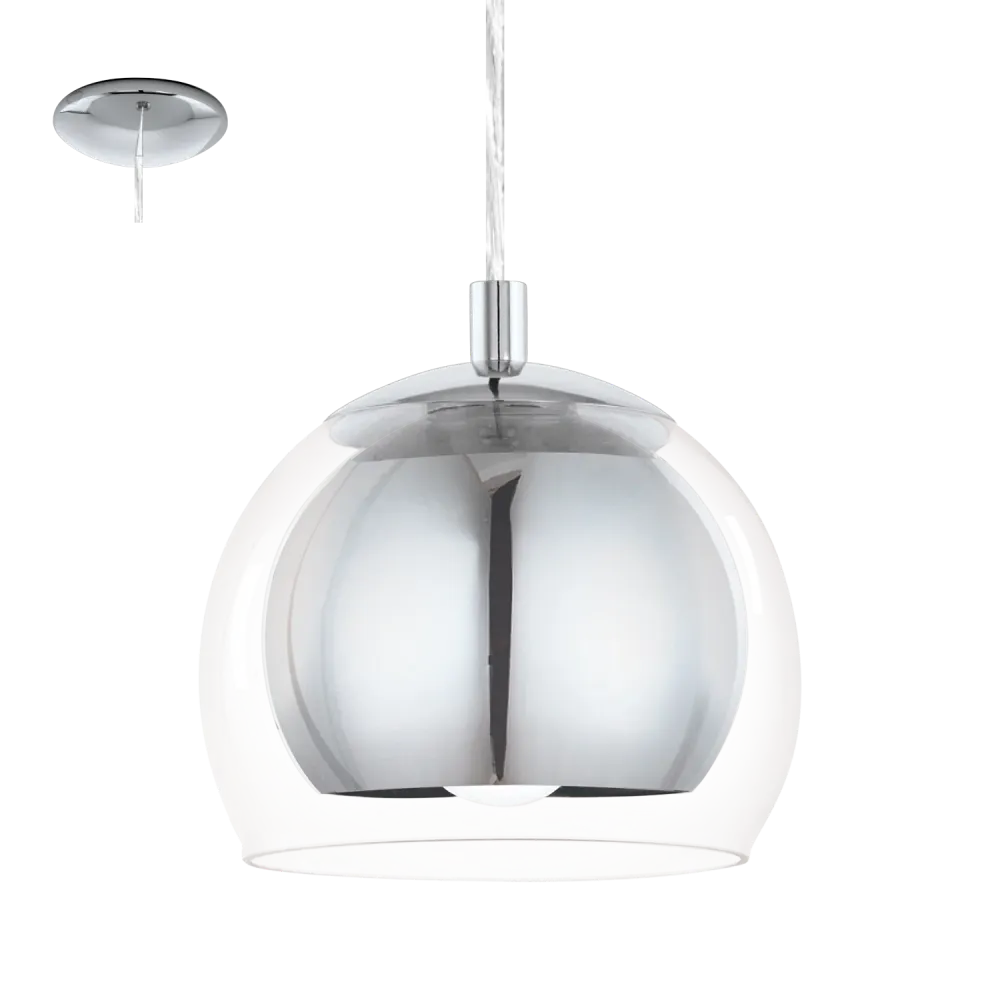 Candeeiro de Tecto Suspenso Eglo Rocamar Cromado 94592 Ø190MM