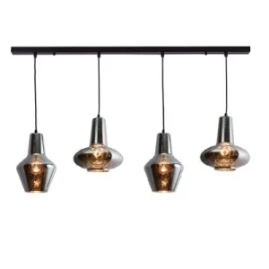 Candeeiro de Tecto Suspenso 4L GLASS CHROME PZA17151 zambelis