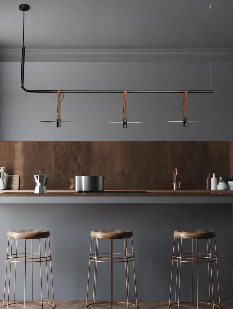 Candeeiro de tecto suspenso LED BLACKLEATHER PZA18138B - Zambelis