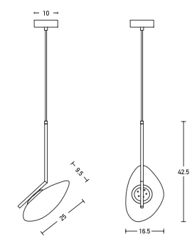 Candeeiro de Tecto Suspenso led PZA20255 - Zambelis