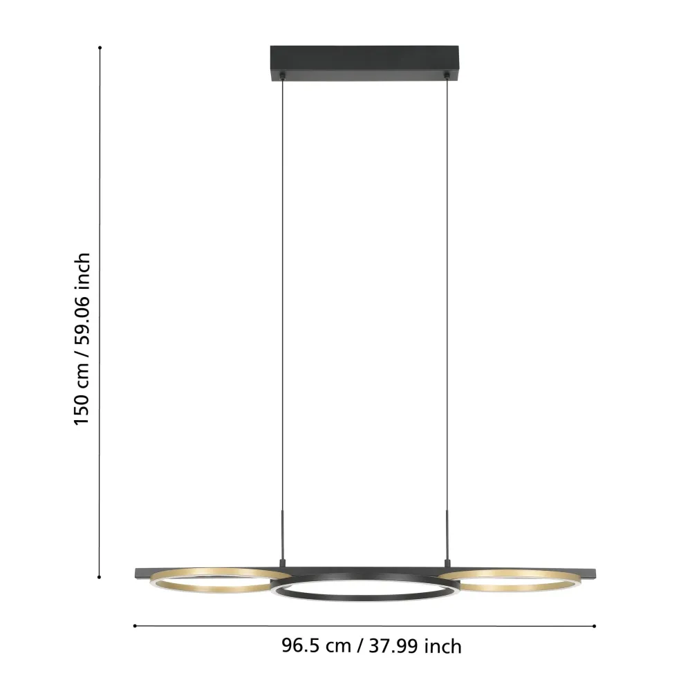 Candeeiro de Tecto Suspenso Moderno Eglo Lanacera led 390087