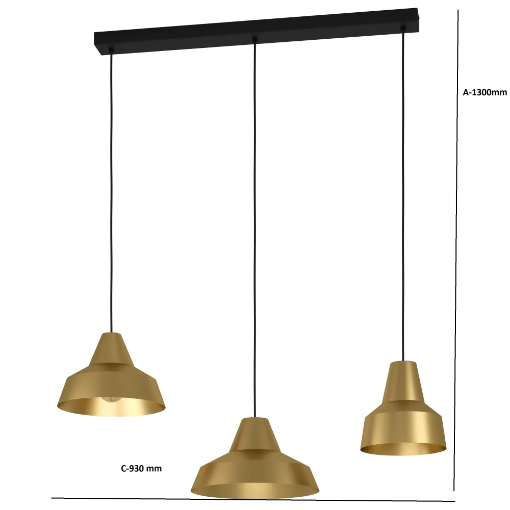 Candeeiro de Tecto Suspenso Moderno Vintage Eglo Savarna 390016