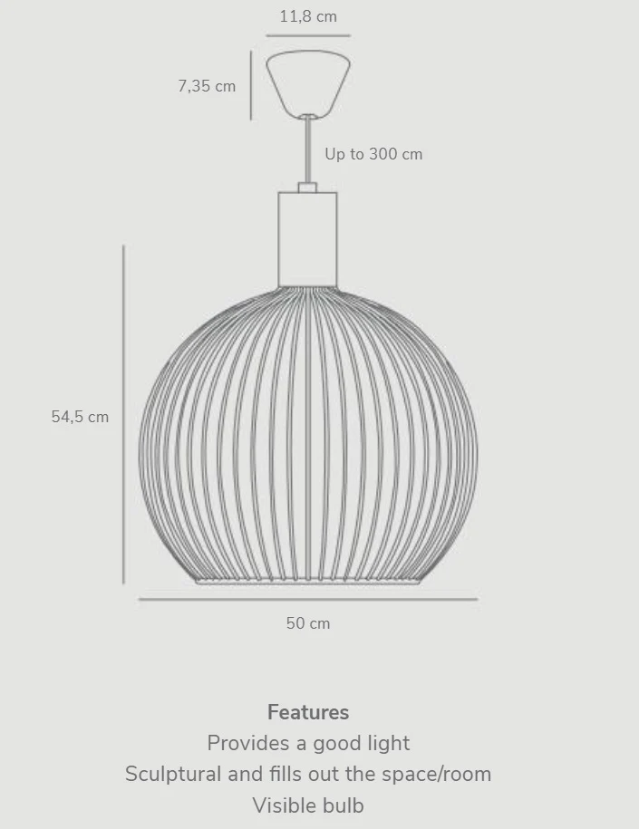 Candeeiro de Tecto Suspenso Nordlux Aver 50