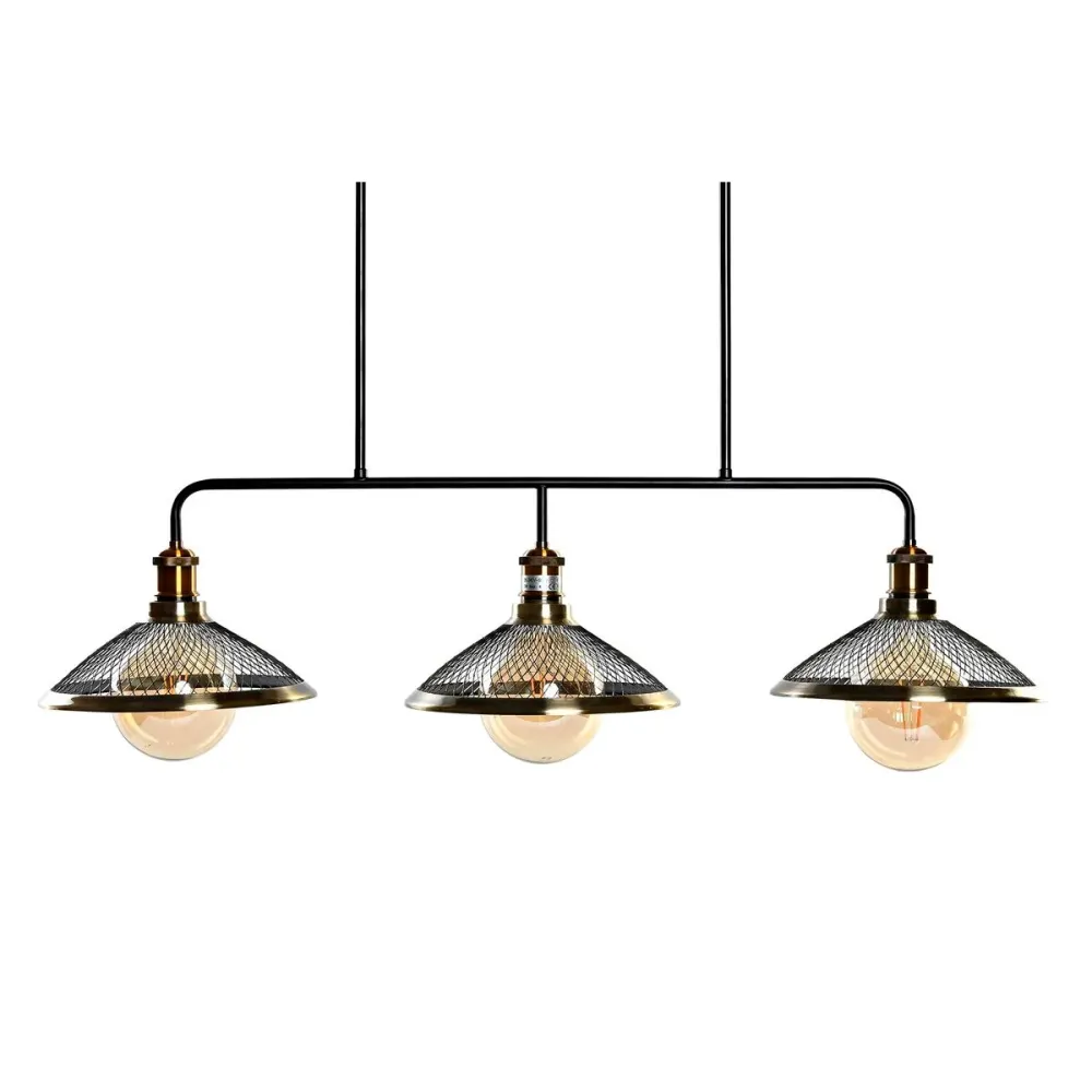 Candeeiro de teto DKD Home Decor 100 x 29 x 22 cm Preto Dourado Metal 50 W
