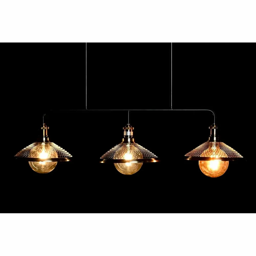 Candeeiro de teto DKD Home Decor 100 x 29 x 22 cm Preto Dourado Metal 50 W