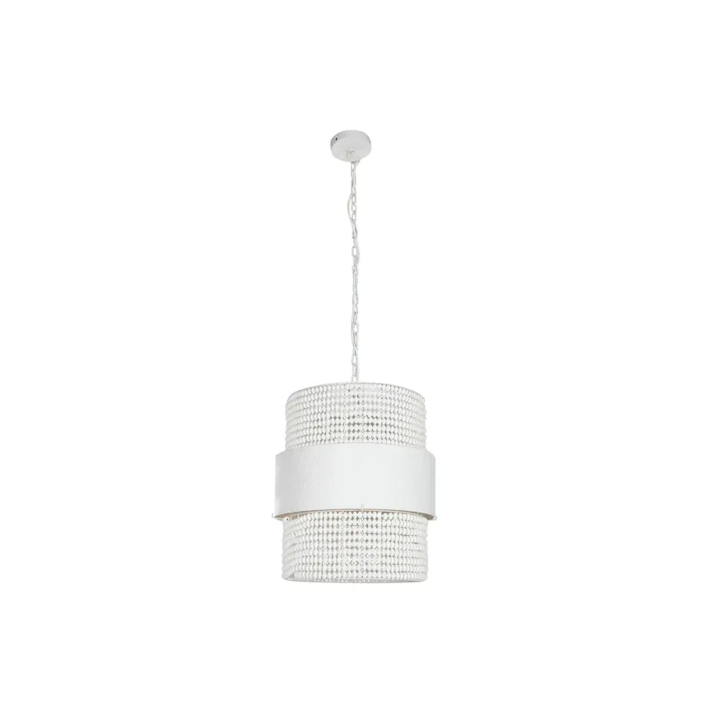 Candeeiro de teto Home ESPRIT Branco Madeira Metal Ferro 50 W 51 x 60 x 69 cm