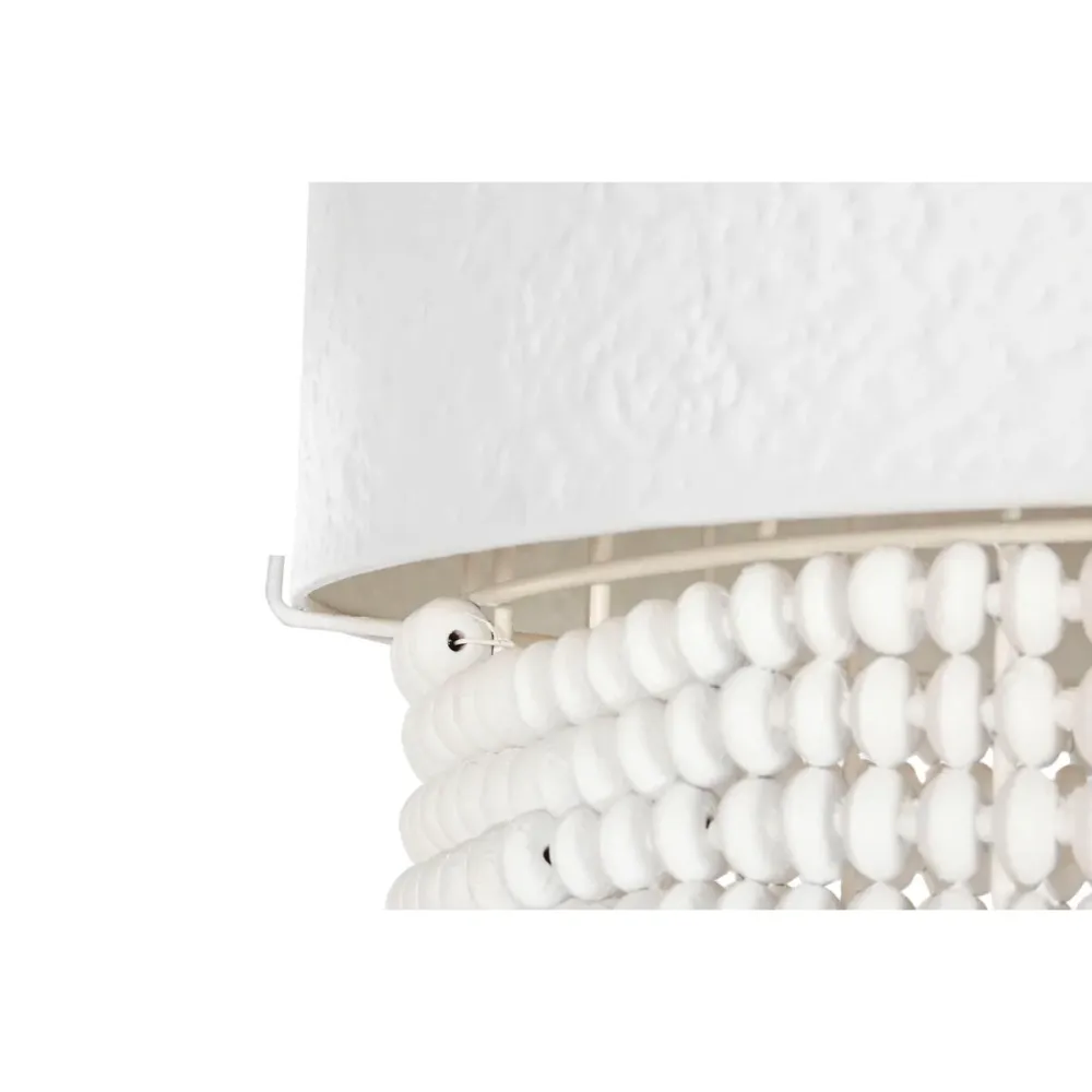 Candeeiro de teto Home ESPRIT Branco Madeira Metal Ferro 50 W 51 x 60 x 69 cm