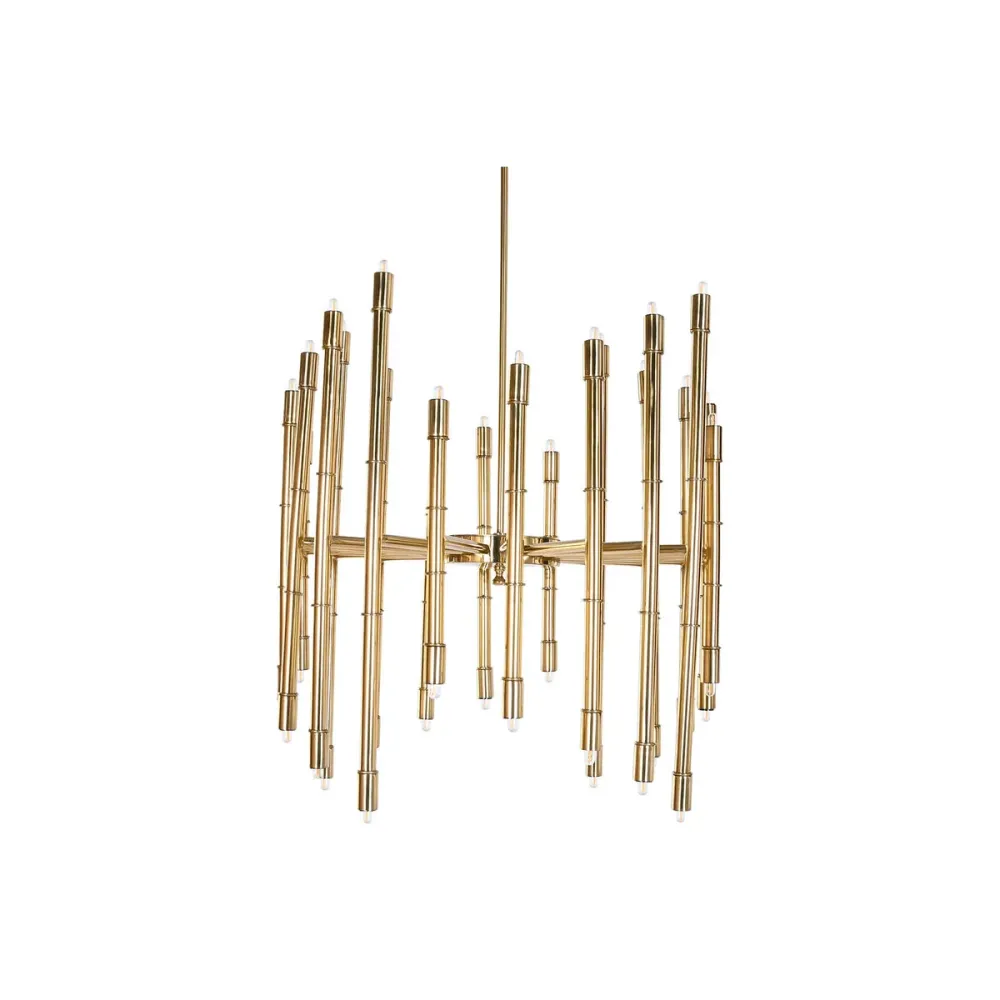 Candeeiro de teto Home ESPRIT Dourado Metal ço 74 x 74 x 138 cm