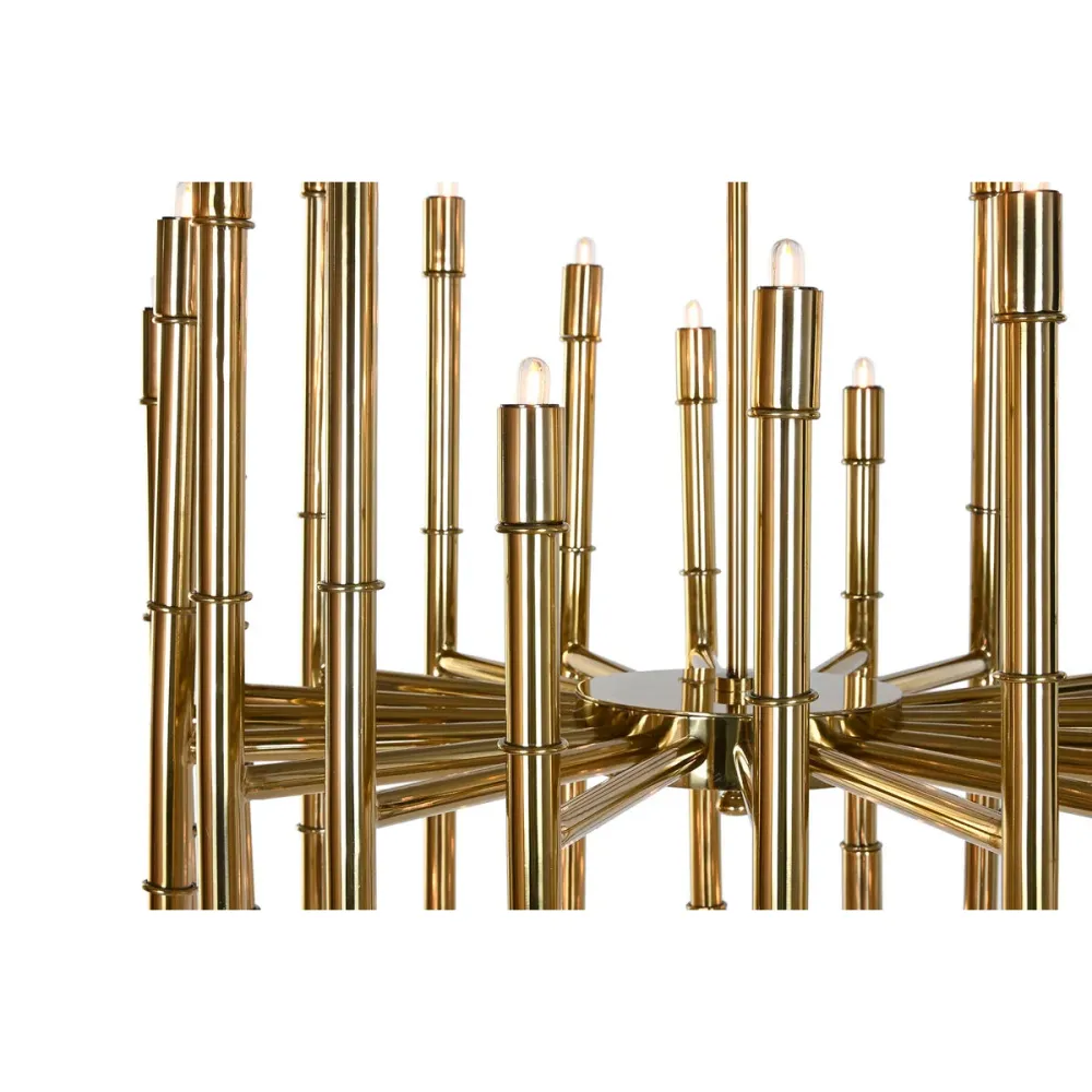 Candeeiro de teto Home ESPRIT Dourado Metal ço 74 x 74 x 138 cm