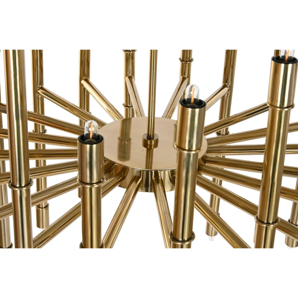Candeeiro de teto Home ESPRIT Dourado Metal ço 74 x 74 x 138 cm