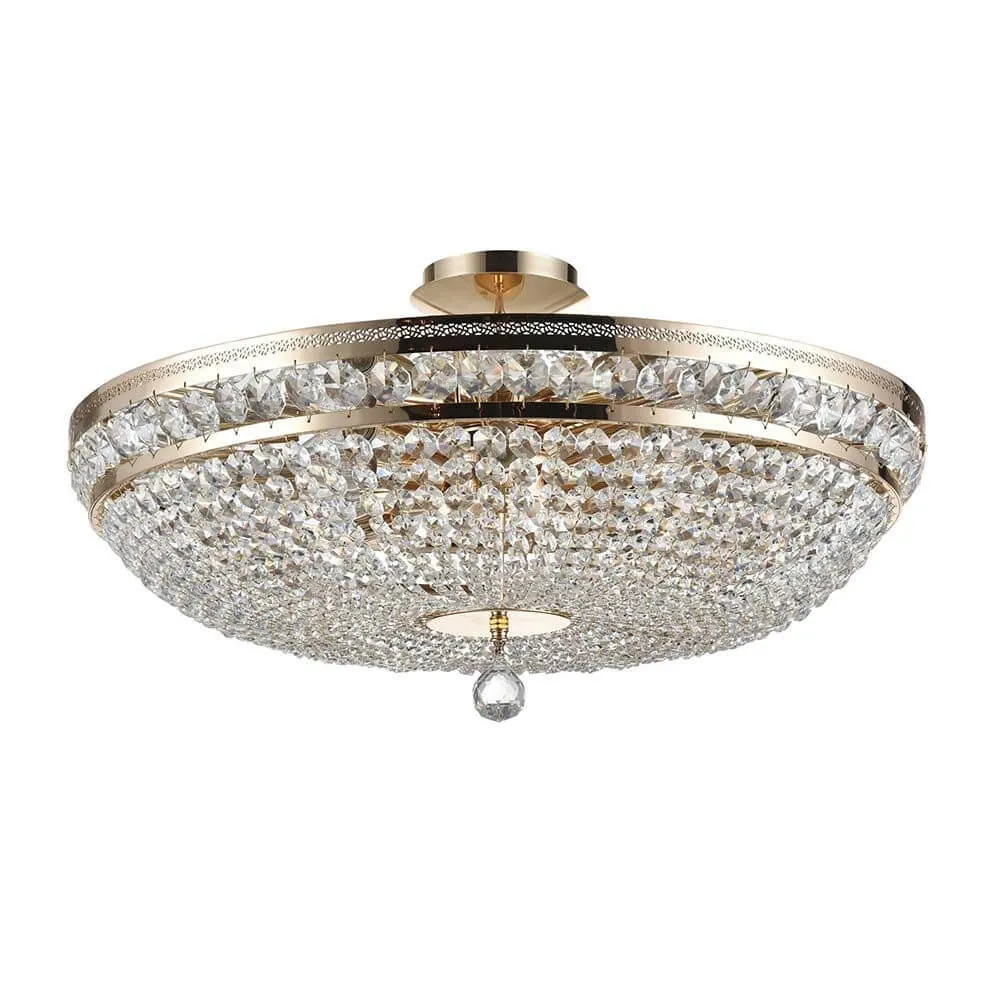 Candeeiro de teto Ottilia Ø 65cm dourado