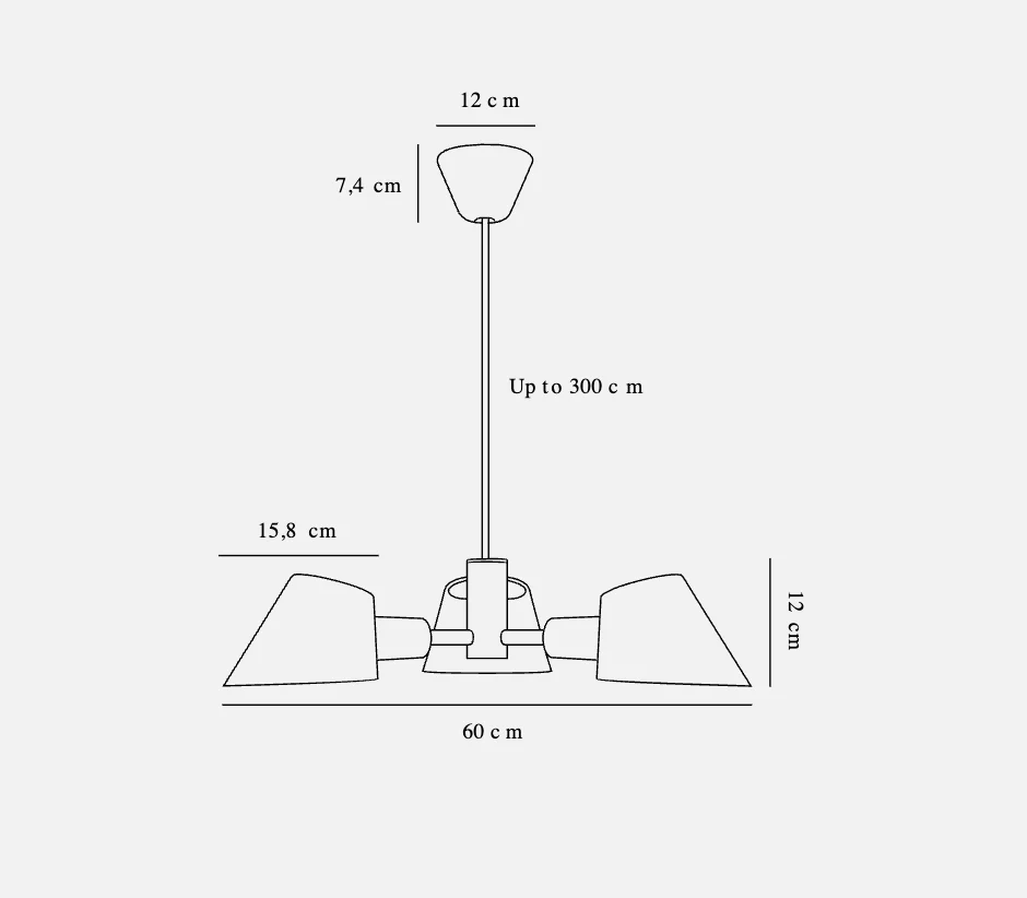 Candeeiro de teto Stay com cabo regulável até 3mts - Nordlux