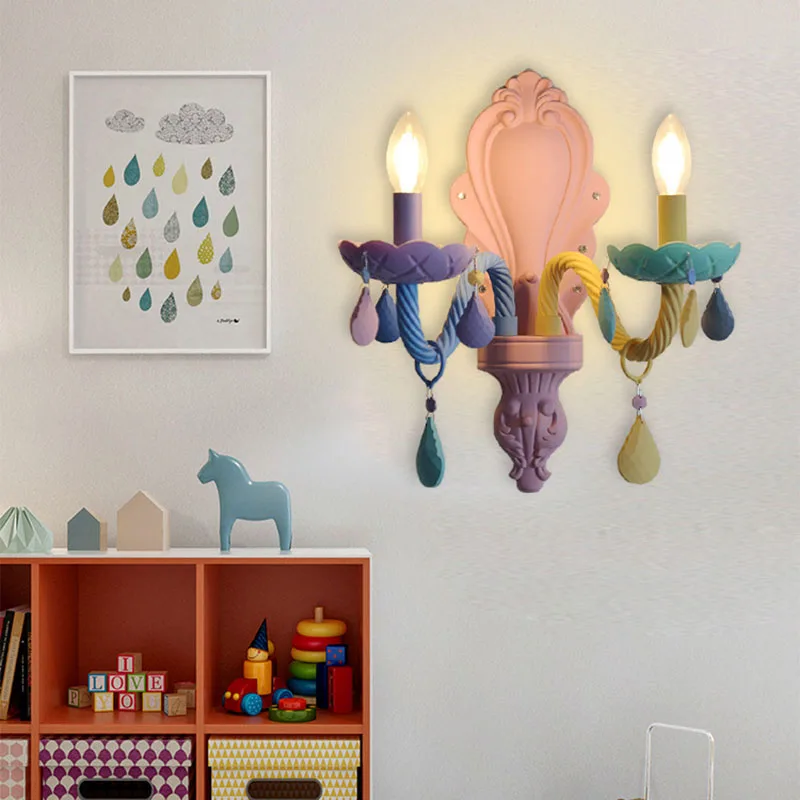 ColorGlow – Candeeiro de Parede Vintage Colorido LED para Quarto de Crianç e Sala de Estar