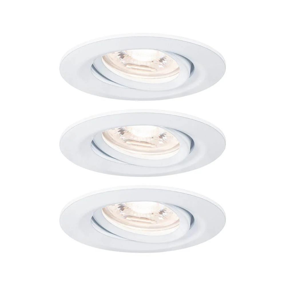 Conjunto básico de luzes LED de encastrar Nova Mini Plus 66mm 15° regulável