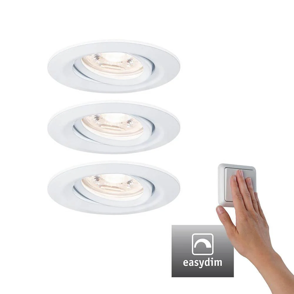 Conjunto básico de luzes LED de encastrar Nova Mini Plus 66mm 15° regulável
