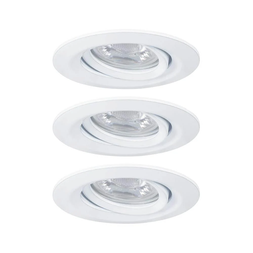 Conjunto básico de luzes LED de encastrar Nova Mini Plus 66mm 15° regulável