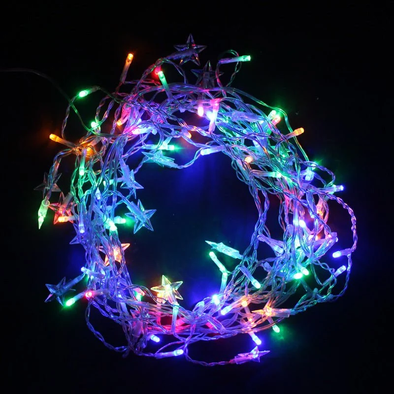 Cortina de luz 100LED com estrelas ip44 2x 0,7m - multicouleur