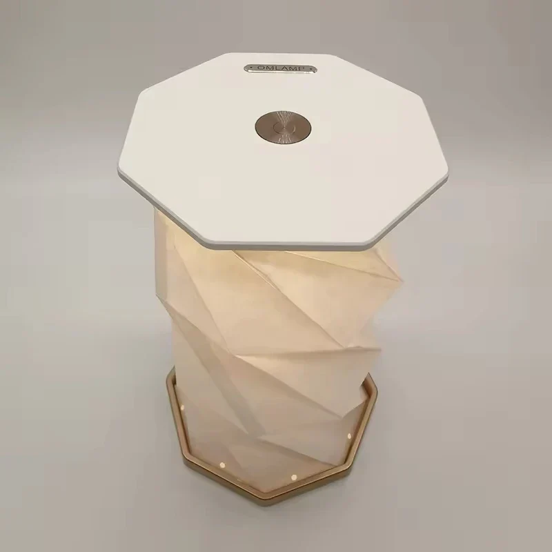 CrystalGlow - Candeeiro de Mesa de Cristal Recarregável, Iluminação LED Sem Fios com Função de Regulagem