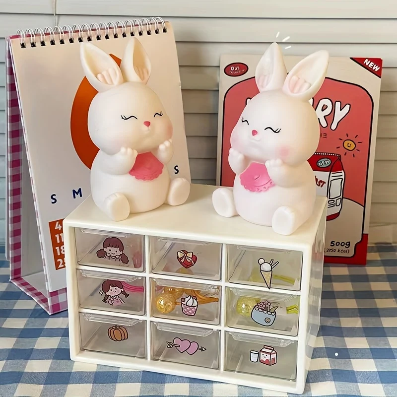 CuteRabbit - Candeeiro de Mesa LED Fofo para Decoração de Quarto