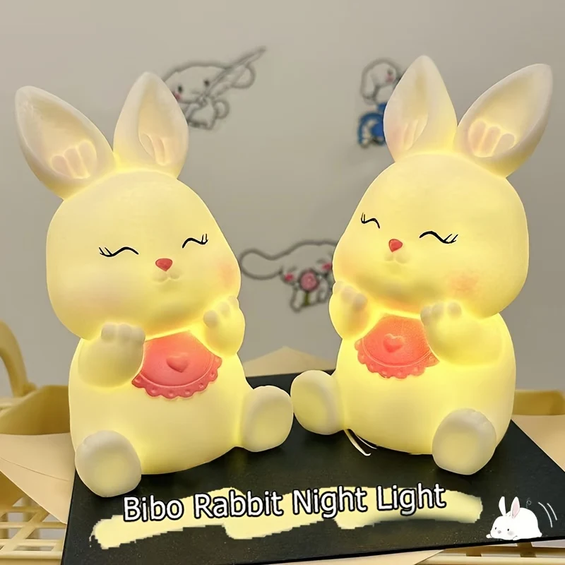 CuteRabbit - Candeeiro de Mesa LED Fofo para Decoração de Quarto