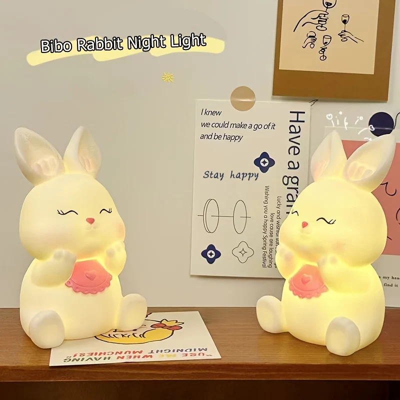 CuteRabbit - Candeeiro de Mesa LED Fofo para Decoração de Quarto