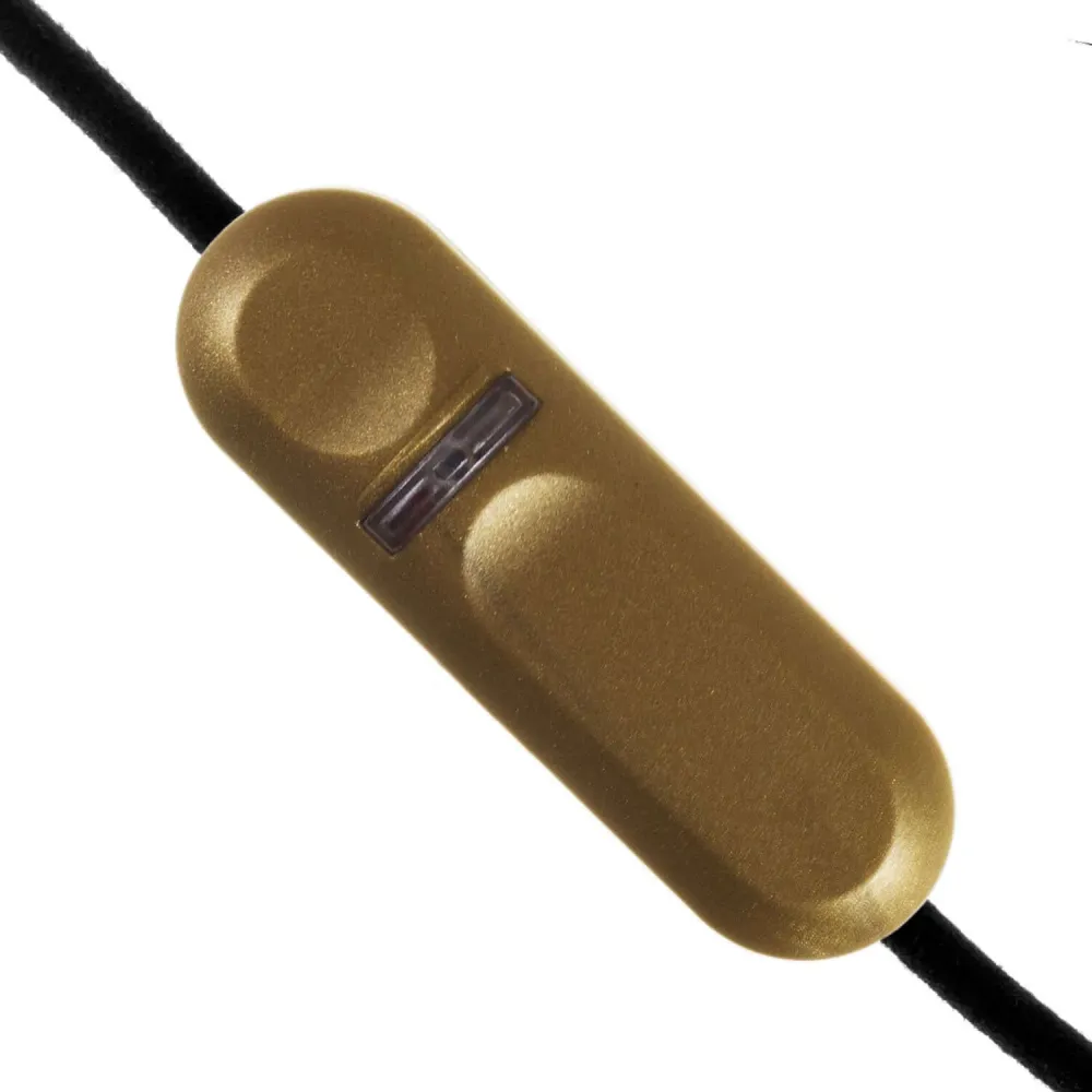 Dimmer para LED e lâmpadas tradicionais infracabo com botão - Dourado