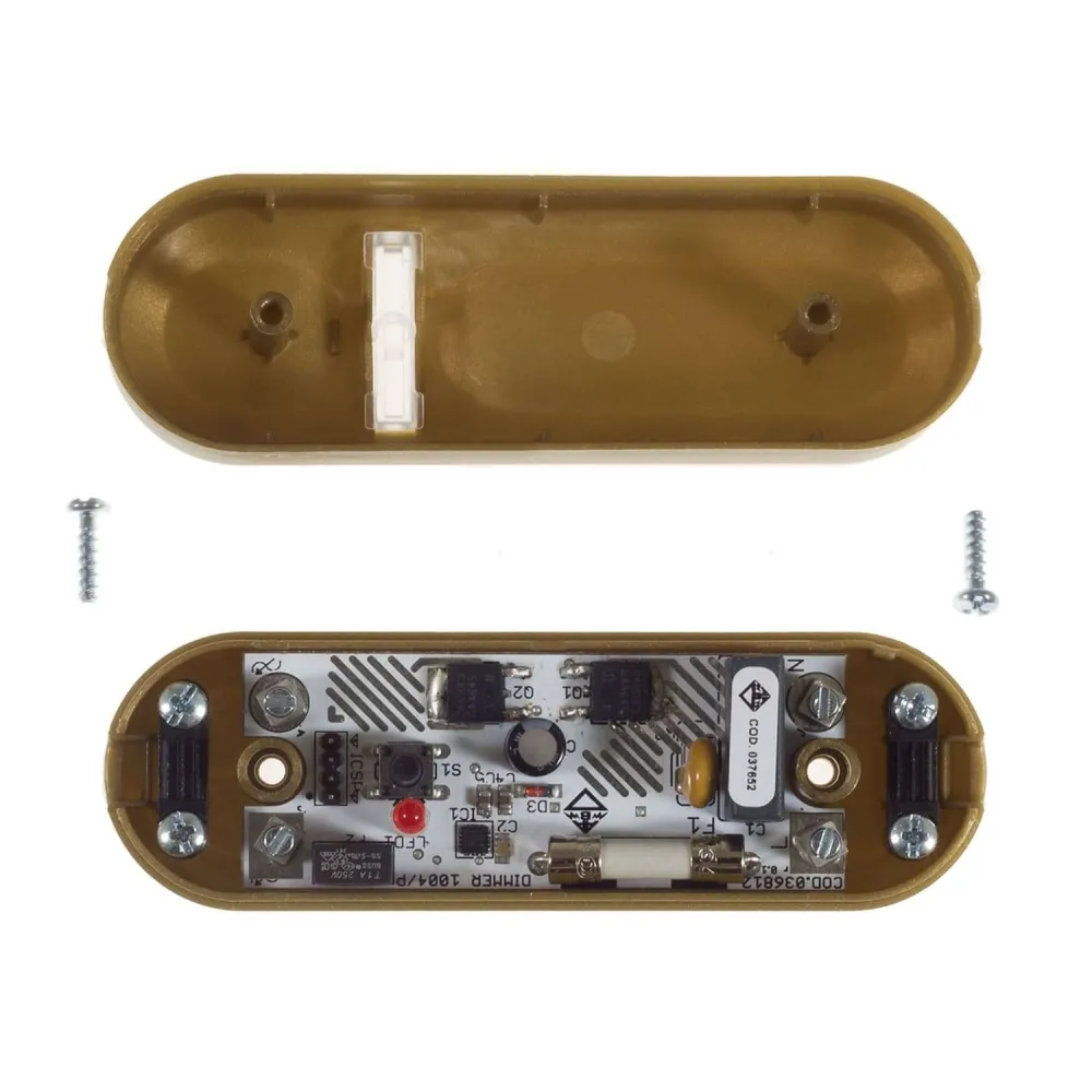 Dimmer para LED e lâmpadas tradicionais infracabo com botão - Dourado