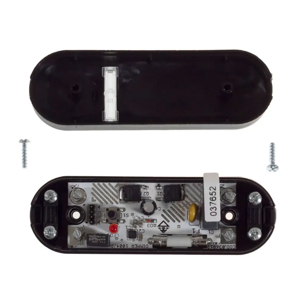 Dimmer para LED e lâmpadas tradicionais infracabo com botão - Preto