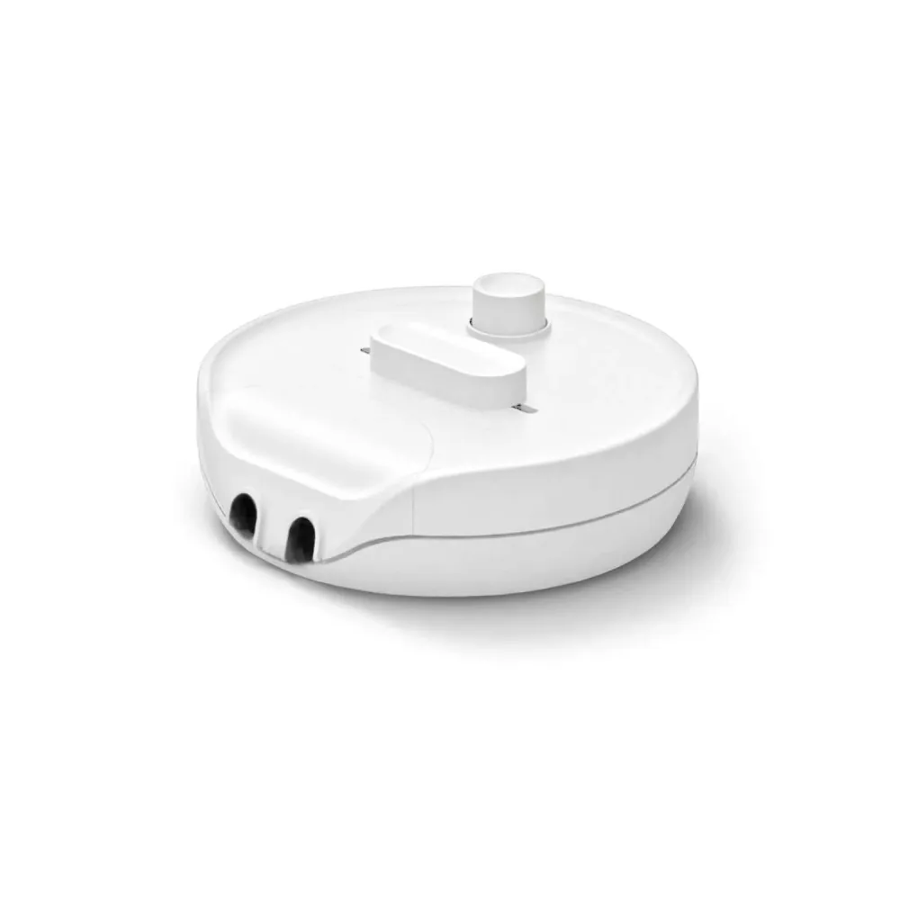 Dimmer universal redondo com botão e terminal de terra - Branco