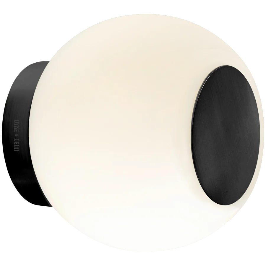 LÂMPADA DE GLOBO PONTO METAL DE LATÃO ESCURO 140 mm DYKE & DEAN